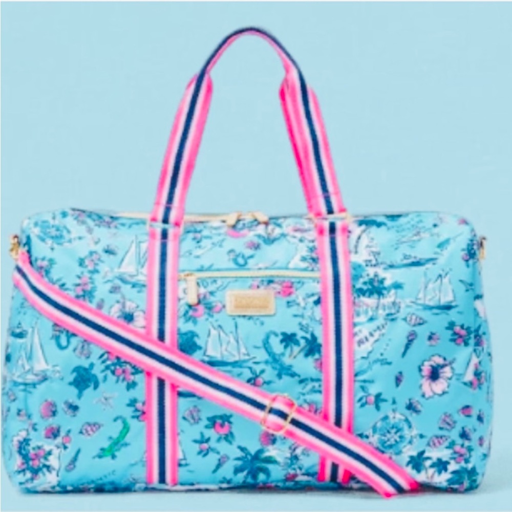 NWT Lily Pulitzer overnight bag and cosmetic bag